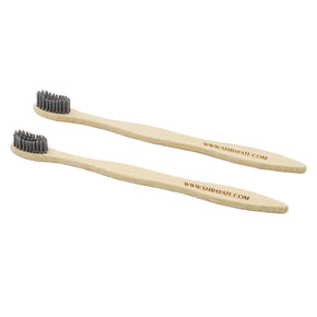 Shrayati Bamboo Toothbrush, S Curve, Pack of 4