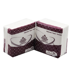 Shrayati Tissue Paper Napkins, 2 Ply, 29 x 30 cm, 300 Napkins, Pack of 6