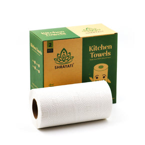 Shrayati Kitchen Paper Towel, 4 Ply, 20 x 20 cm, Pack of 2 Pcs.
