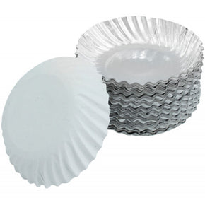 Shrayati Silver Coated Paper Plates, 6 Inch, Pack of  50 Pcs.