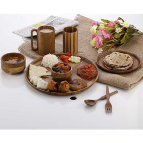 Shrayati Wooden Dinner Set, Set of 8