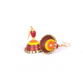 Shrayati Paper Jewellery Earings D32, Set of 2 Pcs.