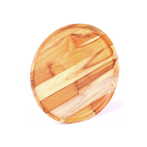 Shrayati Wooden Round Plate, 12 Inch, Pack of 1