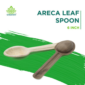 Shrayati Areca Leaf Spoon, Big, Pack of 25 Pcs.